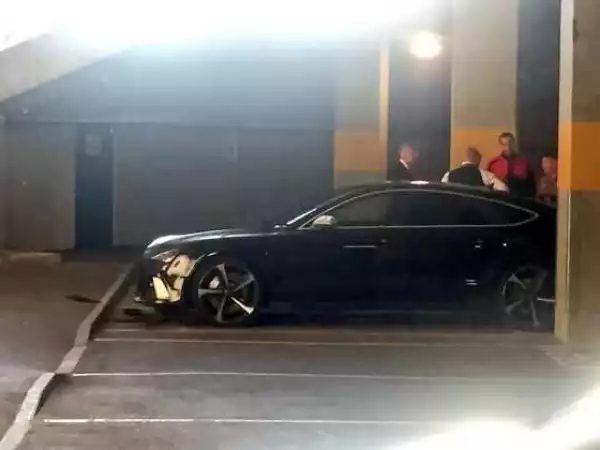 Arsenal Goalkeeper Petr Cech Crashes His Car Into Pillar, Hours After Conceding 4 Goals Against Liverpool (Photos)